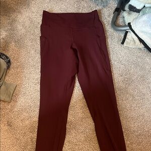 Fabletics Deep Red High-Waisted Leggings